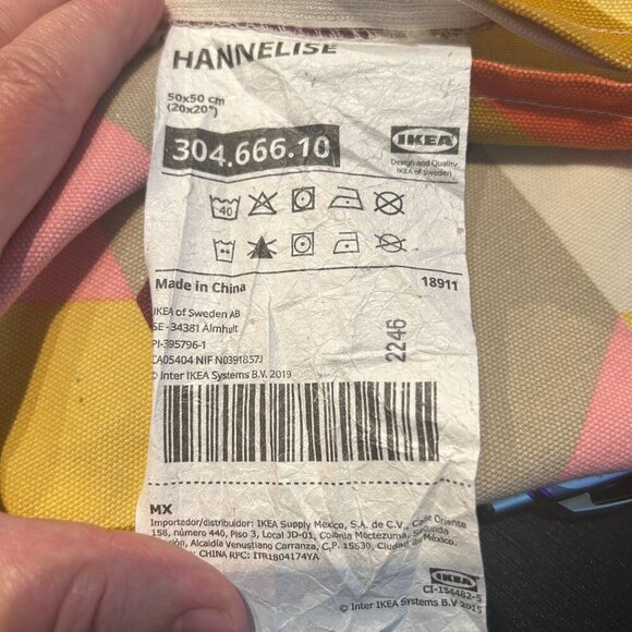 IKEA Hannelise Chevron Pillow Covers 20x20 Colorful 70s Retro‎ MCM Decor - Picture 3 of 7